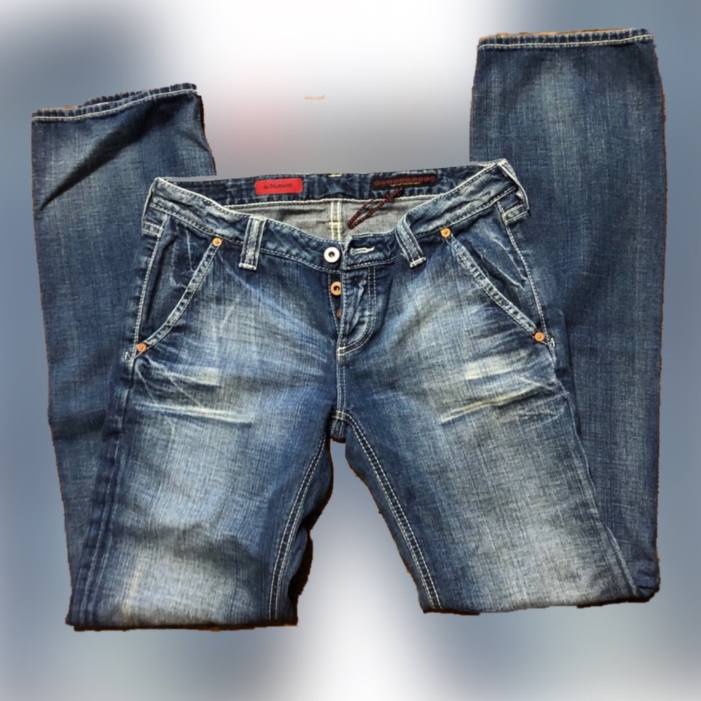 AG Adriano Goldschmeid blue distressed jean sz28R